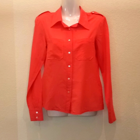 Tory Burch Coral Button Down Top - Picture 4 of 11